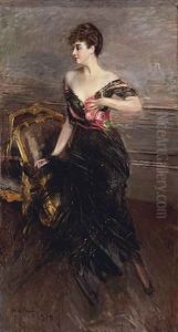 Portrait De La Princesse Cecile Murat Ney D'elchingen by Giovanni Boldini