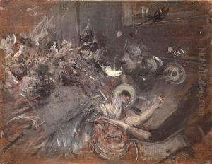 Spettatori Di Un Teatrino Ambulante by Giovanni Boldini