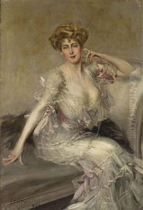 Portrait Of Anna Elisabeth Hansen by Giovanni Boldini