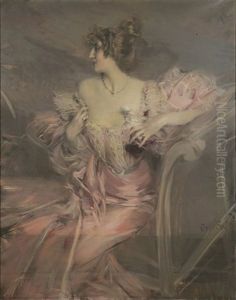 Portrait De Madame De Florian by Giovanni Boldini