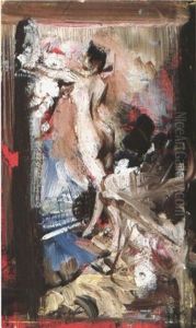 Nudo Femminile Con Pelle Di Tigre (study)