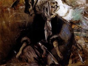 Signora Con Foulard Seduta by Giovanni Boldini