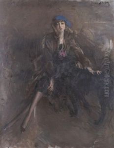 Signora Con Levriero Nero by Giovanni Boldini