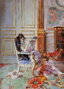 Liseuse Dans Un Salon by Giovanni Boldini