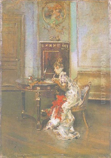 Jeune Femme Ecrivant - view 1