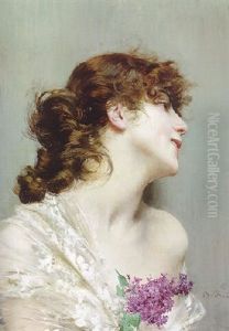 A Beauty With Lilacs by Giovanni Boldini