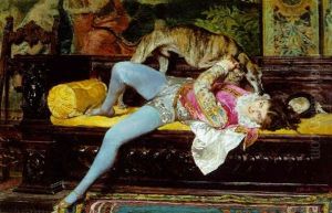 Un Jeune Page, Jouant Avec Un Levrier by Giovanni Boldini