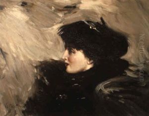 A Portrait Of Lina Cavalieri by Giovanni Boldini