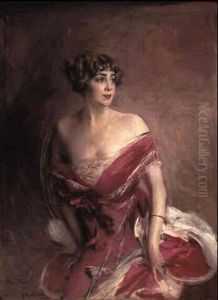 Portrait Of Mlle. De Gillespie, 'la Dame De Biarritz' by Giovanni Boldini