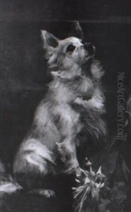 A Pampered Pup Fanned With Flowers by Giovanni Boldini