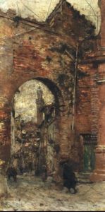 Une Rue A Sienne by Giovanni Boldini