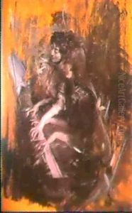 Deux Jeunes Filles Au Piano Ou Le Morceau A Quatre Mains by Giovanni Boldini