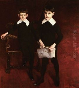 Portrait Of Pedro And Luis Subercaseaux by Giovanni Boldini