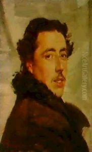 A Portrait Of Giovanni Bruno With Moustache by Giovanni Boldini