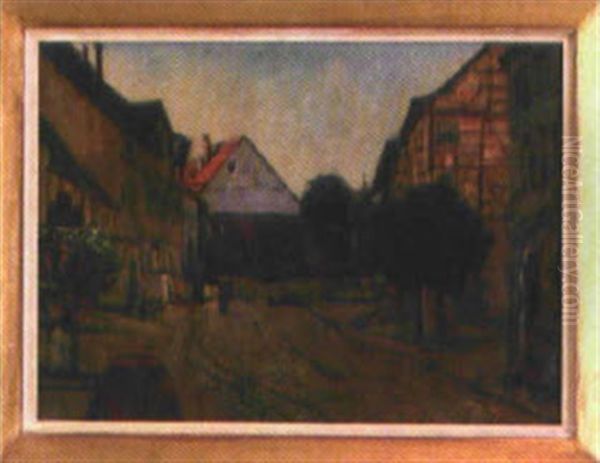 Dorfstrase Mit Personenstaffage - view 1