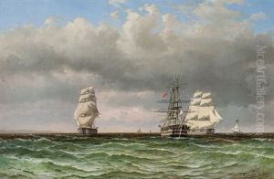 Seilskuter Til Havs by Reinholdt Fredrik Boll