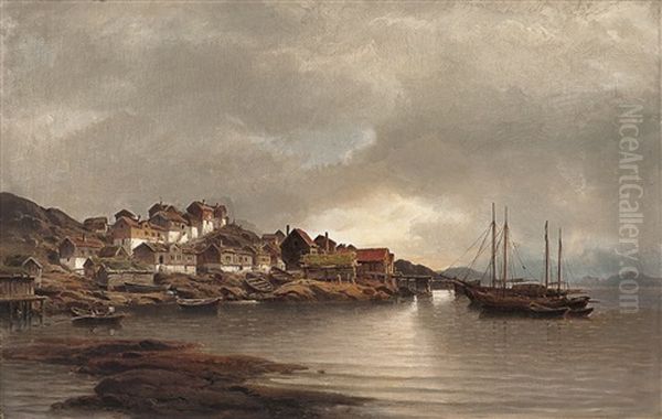 Kystlandskap Med Folkeliv - view 1