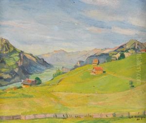 Ausblick Vom Haslital Gegen Den Brienzersee by Rodolphe Bolliger