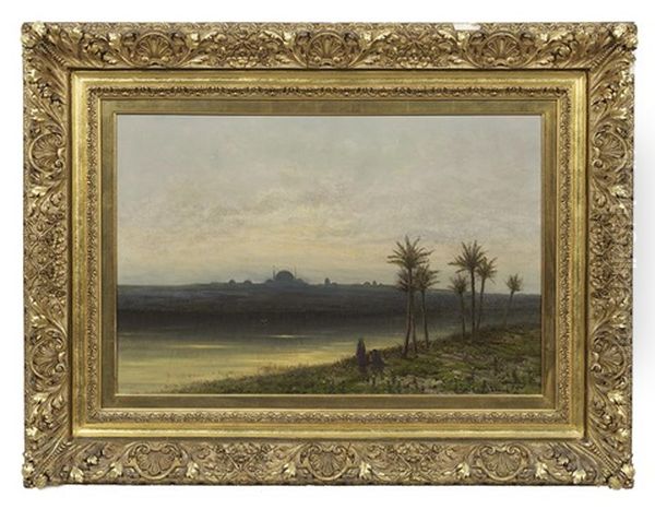 Middle Eastern Temple In The Distance - view 1