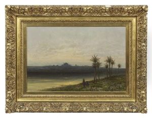 Middle Eastern Temple In The Distance by M. de Forest Bolmer