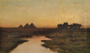 The Pyramids Of Giza, Egypt by M. de Forest Bolmer