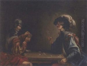 Two Guardsmen Playing In An Interior