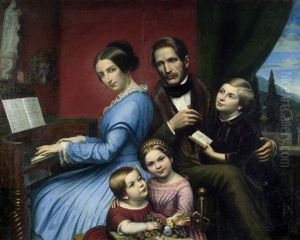Bildnis Der Familie Eines Architekten, Im Hintergrund Eine Italienische Landschaft