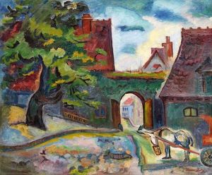 Esel Mit Karren by Hanns Bolz