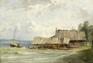 Fischerhutte Am Chiemsee by Carl Bolze