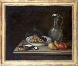 Stilleben Med Kramsfaglar Och Frukter (pair) by Lars Henning Boman