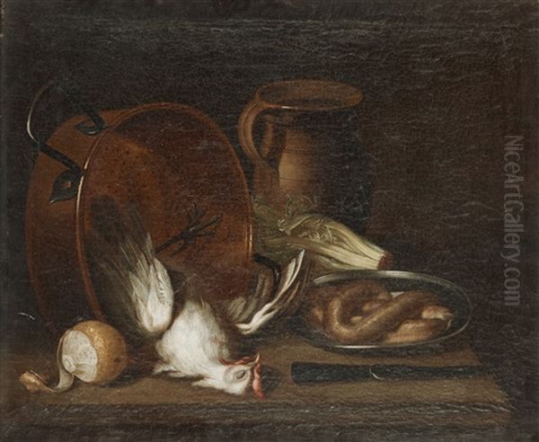 Stilleben Med Kramsfaglar Och Frukter (pair) - view 1