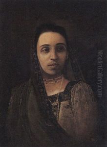 Portrait Of A Parsee Lady by Pestonji Bomanji