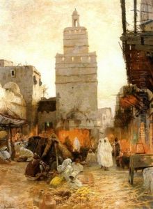 La Rue Des Forgerons A Sfax by Wilhelm Bombach