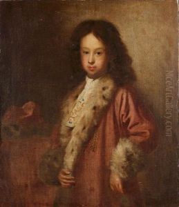 Portrait Of A Young Man In A Pink Fur-trimmed Coat And A White Embroidered Cravat Portrait Of A Young Man In A Pink Fur-trimmed Coat And A White Embroidered Cravat