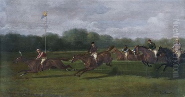 Course De Haies A Auteuil, Le 12 Juin 1889 - view 1