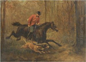 Veneur Suivant La Meute by Louis Bombled