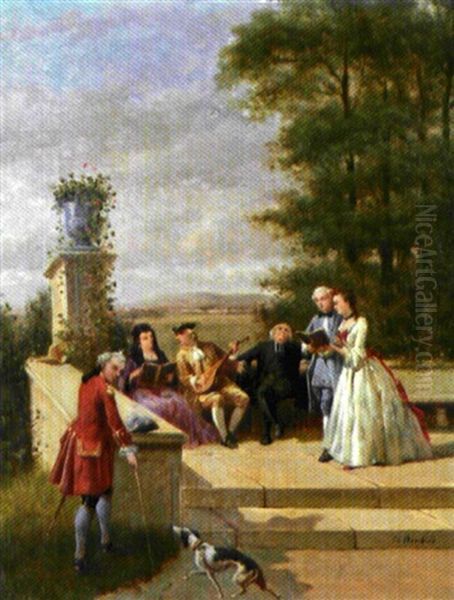 Chanteurs En Plein Air Sur Une Terrasse - view 1