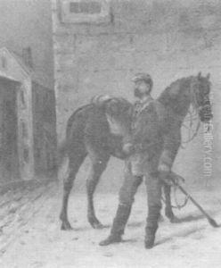 Officer On Horseback by Louis Bombled