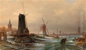 Dutch Sawmill, Water Mill And Flour Mill, Near Amsterdam