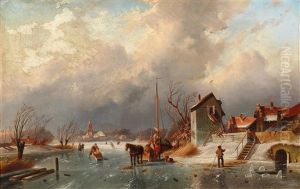 Canal Landscape In Winter Canal Landscape In Winter