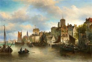 Ansicht Von Amsterdam by Elias Pieter van Bommel