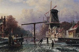 De Overtoom In Amsterdam by Elias Pieter van Bommel