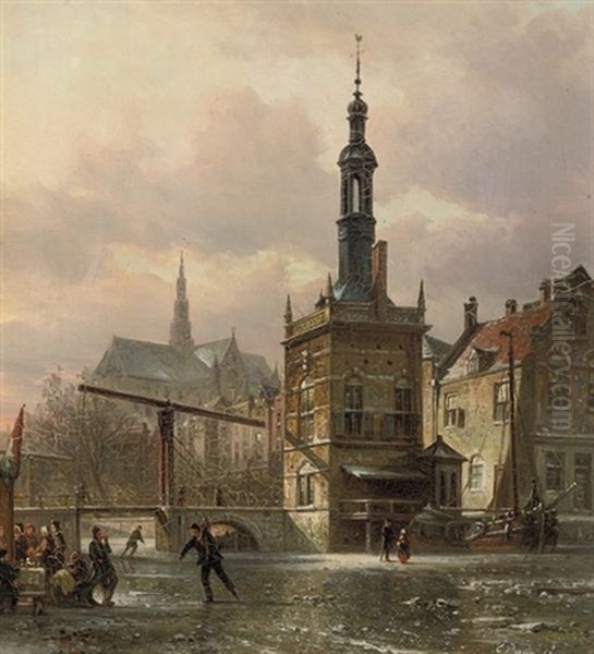 Skaters In Front Of The Accijnstoren - view 1