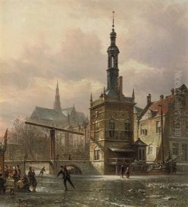 Skaters In Front Of The Accijnstoren Skaters In Front Of The Accijnstoren