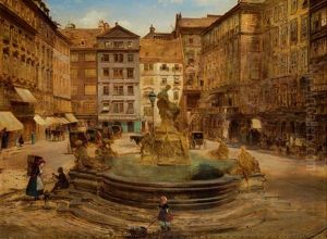 Neuer Markt In Wien Mit Dem Donnerbrunnen