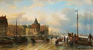 Folkeliv I En Hollandsk Havn