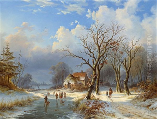 Winterlandschaft Mit Figurlicher Staffage - view 1