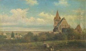 Ansicht Von Perchtoldsdorf Von Der Leonshardtsberg by Elias Pieter van Bommel