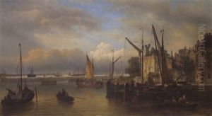 Hollandischer Hafen by Elias Pieter van Bommel