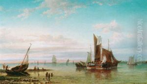 Shipping Near The Coast by Elias Pieter van Bommel